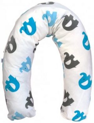 Подушка-кокон для беременных и кормящих Мамин дом 2060 Слоники 30х160 см Бело-голубая (2550000444925)