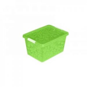 Ящик для хранения BRANQ Жасмин с крышкой 22 л зеленый (BRQ 7122-3)