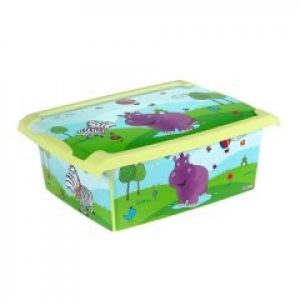 Ящик для хранения с крышкой Keeeper Hippo 10 л разноцветный (КЕЕ-2713)