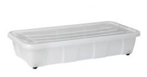 Ящик Plast Team EASY подкроватный на колесиках 30 л прозрачный (TEA-2245)