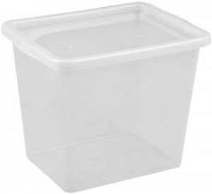 Ящик для хранения Plast Team BASIC с крышкой 29 л прозрачный (TEA-2297)