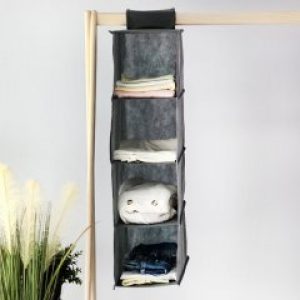 Подвесная полка-органайзер в шкаф для вещей M HP-M-grey (Cерый)