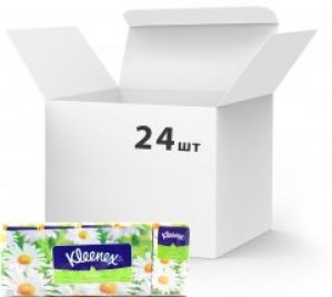 Упаковка носовых платков Kleenex Aroma с ароматом ромашки трехслойные 24 уп х 10 пачек по 10 шт (5901478905277) (5901478905260)