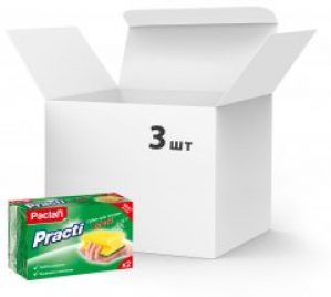 Упаковка губок кухонных Paclan Practi Profi 3 шт по 2 губки (4610015984118)