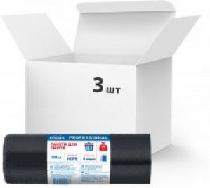 Упаковка пакетов для мусора More Goods Professional 35 л 3 уп по 100 пакетов (4820201211038)