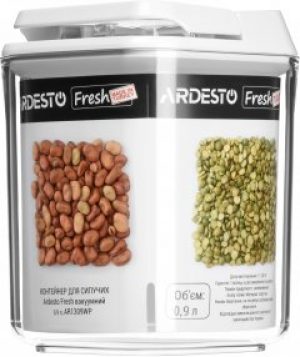 Контейнер для сыпучих продуктов Ardesto Fresh вакуумный 0.9 л Белый (AR1309WP)