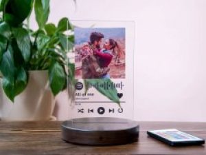 LED фото-светильник ночник Spotify с фото и песней RGB с пультом управления DIDIDART