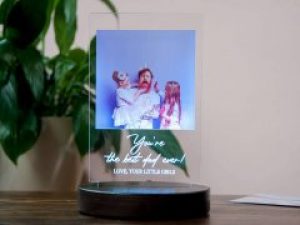 Фото светильник ночник с надписью и фотографией на акриле RGB с пультом управления DIDIDART