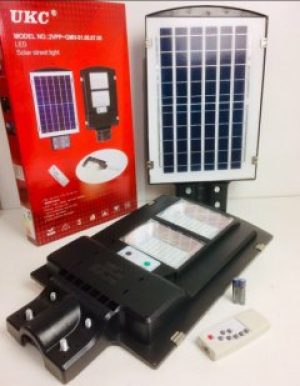 Уличный светодиодный LED столбовой фонарь с датчиком на солнечных батареях UKC 7142 2VPP 90W (LO005)