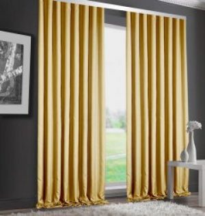 Комплект штор Декор-Ин Занзибар облегченные Золотистые 150х280 2 шт (ROZ6400055238)