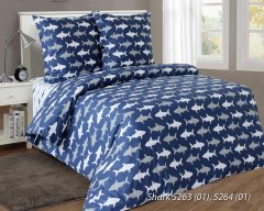 Комплект постельного белья Зоряне Сяйво Полуторный Акулы (4124_5263