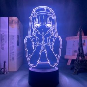 Настольный светильник-ночник 02 Ноль Два Милый во Франксе - Darling in the Franxx 16 цветов 3D USB (12264)