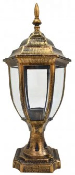 Фонарь уличный на ножке 9027-s/s Золото 37х15х20 см.