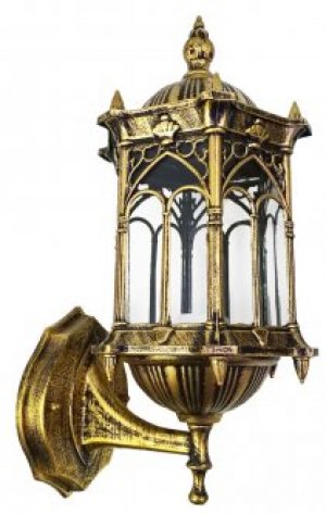 Фонарь уличный настенный 9023-w/s Золото 35х14х19 см.