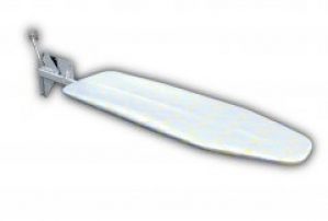 Гладильная доска для встраивания в узкую нишу Балерина-Стиль3D с поверхностью из металлической сетки с антипригарным чехлом(БCПС12-Ч)