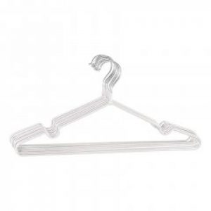 Набор вешалок Hanger металлических c силиконовым покрытием 40 см 10 шт белые (03-01-02) (37259)