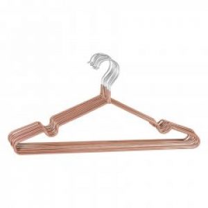 Набор вешалок Hanger металлических c силиконовым покрытием 40 см 10 шт бронзовый металлик (03-01-06) (38720)