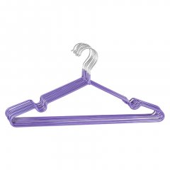 Набор вешалок Hanger металлических c силиконовым покрытием 40 см 10 шт фиолетовые (03-01-11)