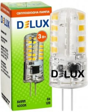 Светодиодная лампа DELUX G4E 3Вт 4000K 12В G4 (90016872) 4 шт