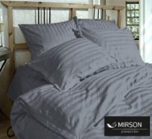 Пододеяльник MirSon Сатин Premium Жаккард Graphite 160х220 (2200001434981)