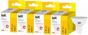 Светодиодная лампа IEK ALFA MR16 6W 3000К GU5.3 230V 4шт (LLA-MR16-6-230-30-GU5X4)