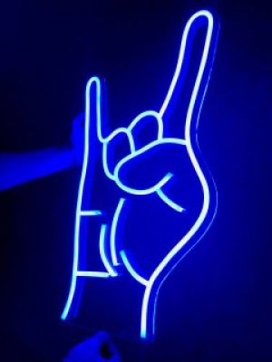 Неоновый светильник Neon Lightning «Рок» Белый