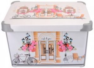 Контейнер с крышкой Violet House 0648 Decor Cafe 20 л 23х29.5х39.5 см (0648 DECOR CAFE с/кр. 20 л)