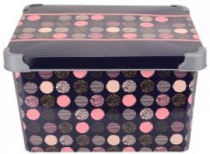 Контейнер с крышкой Violet House 0648 Decor Polka Dolt 20 л 23х29.5х39.5 см (0648 DECOR POLKA DOLT с/кр. 20 л)