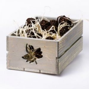 Ящик деревянный с кленовый лист Мастерская мистера Томаса 15х25х9.5см серый