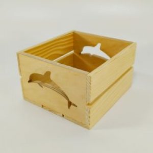 Ящик деревянный с дельфином Мастерская мистера Томаса 15х17х9.5см дерево