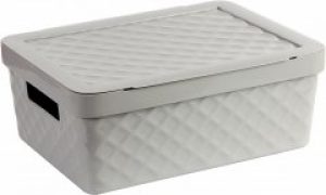 Корзина пластиковая Heidrun Diamond Box 11 л Серая (7082_серая)