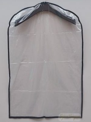 Чехол для одежды VPL 60 х 90 см прозрачный с черным кантом