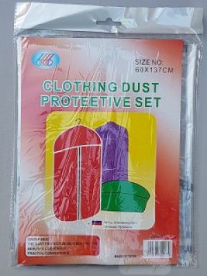 Чехол для одежды ANN 60 х 137 см полиэтиленовый на молнии прозрачный