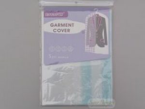 Набор 3 шт чехлы для одежды Little Fun 60 х 90 см флизелиновые без молнии белого цвета в голубой квадрат