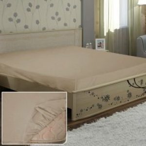 Простынь на резинке Ярослав бязь песочная 04 (140*200+20)