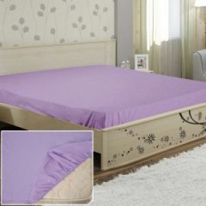 Простынь на резинке Ярослав бязь сиреневая 06 (90*200+20)
