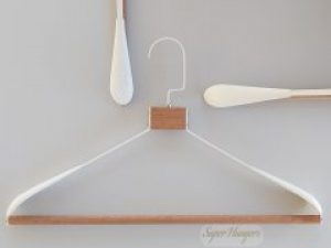 Плечики вешалки Hanger Combi 42 см белые металл с деревом