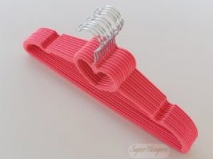 Набор 10 шт плечики вешалки Hanger HRT41 41 см розового цвета бархатные флокированные