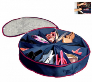 Круглый органайзер сумка для хранения обуви на 12 пар (673452)