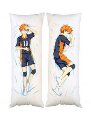 Подушка ростовая дакимакура Хината из аниме Волейбол двухсторонняя 40х100 см со съемной наволочкой (dak0076)