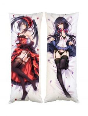 Подушка ростовая дакимакура Куруми Токисаки двухсторонняя 40х100 см со съемной наволочкой (dak0005)