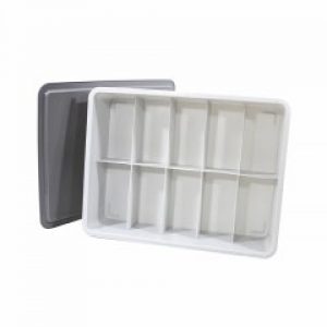 Пластиковый ящик/органайзер Lesko J-2020 для белья 10 ячеек