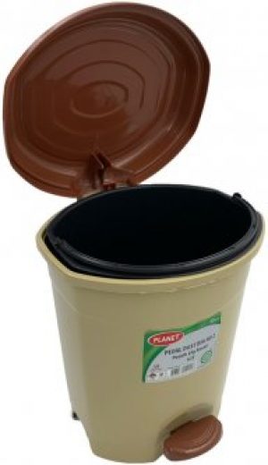 Мусорное ведро с педалью Planet №2 6 л Бежевое (10336kmd)