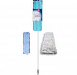 Швабра для пола Smart "Бытовая" Mopp Microfiber System белая с 3 насадками 45х150 см