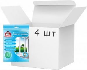 Набор салфеток Помощница с микрофибры для стекла 4 упаковки (4820164965771)