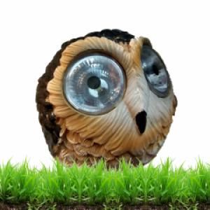 Садовый светильник на солнечной батарее Сова Lemanso CAB128 уши вниз