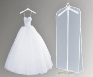 Чехол для одежды VPL 60 х 170 х 20 см ПВХ прозрачный с черным кантом для платья и объемной одежды