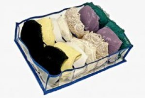 Прозрачный органайзер на 7 ячеек для бюстгалтеров