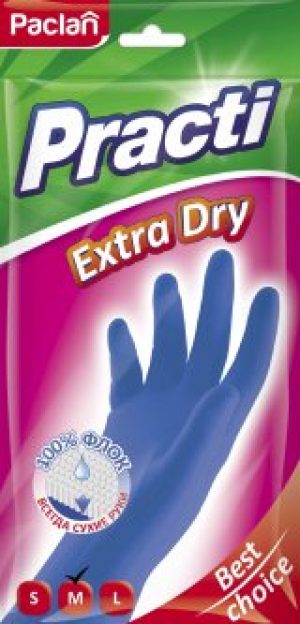 Перчатки резиновые Paclan Extra Dry М (4650086015205)