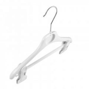 Вешалка детская костюмная СПВ с перекладиной и прищепками пластиковая 30 см белая (04-02-00)